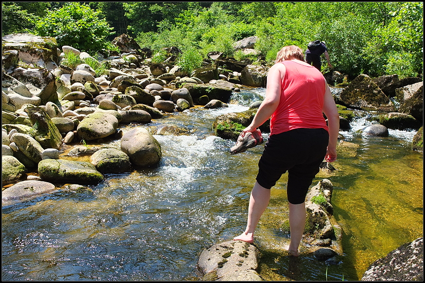 Da haben wir noch die Schuhe ausgezogen