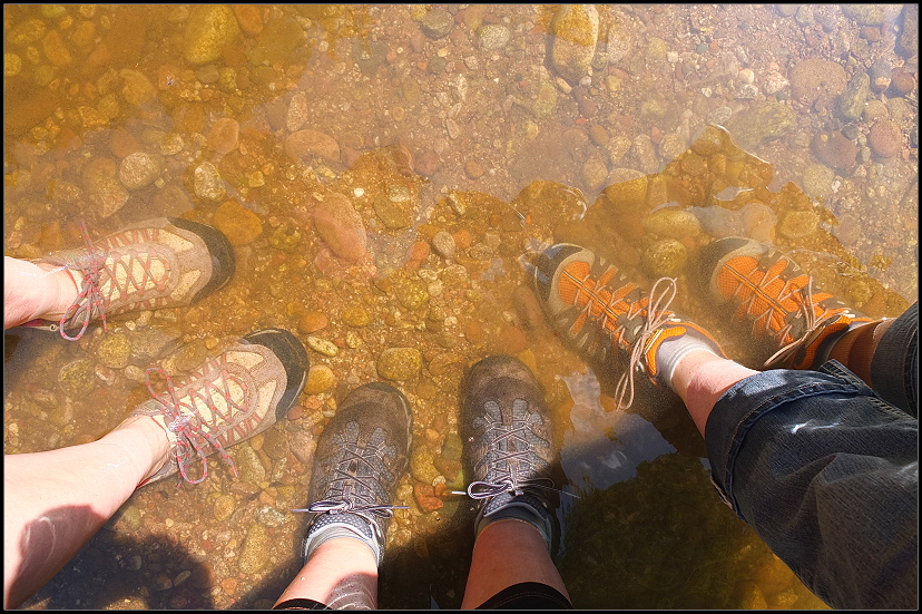 Also einfach rein!! Flussbettwanderung Murg