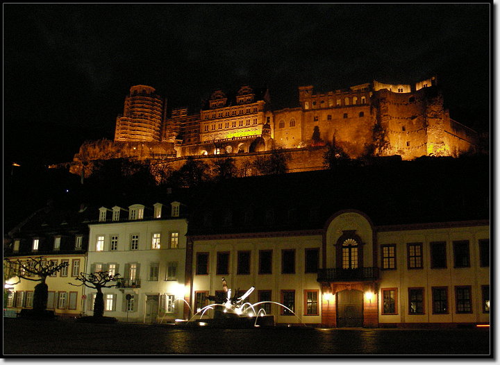 Heidelberger Schloss bei Nacht