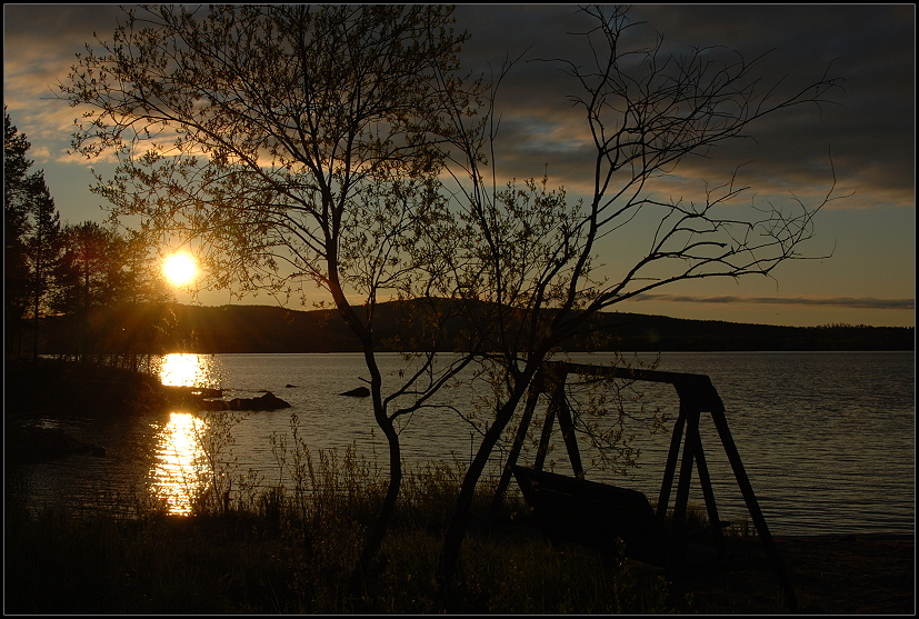 Mitternachtssonne in Finnland