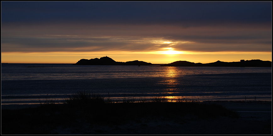 Mitternachtssonne Lofoten Norwegen