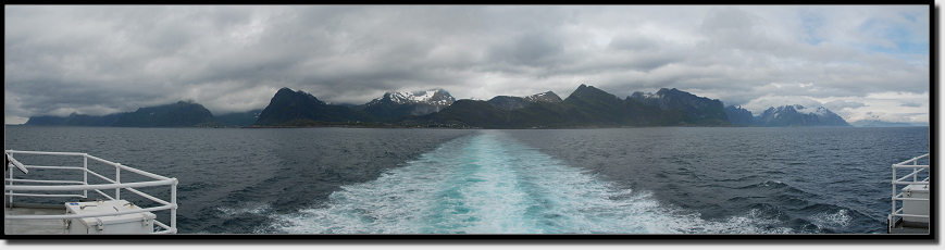 Der letzte Blick auf die Lofoten