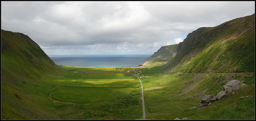 Blick auf Unstad, Lofoten