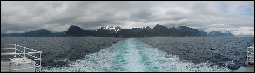 Der letzte Blick auf die Lofoten