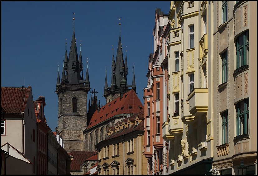 Die Trme der Teynkirche  