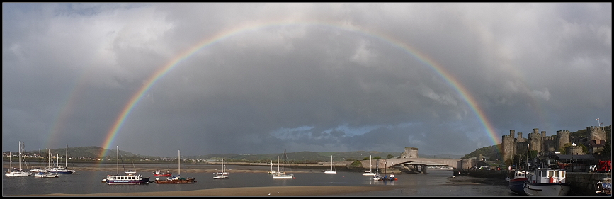 Regenbogen Hafen Conwy