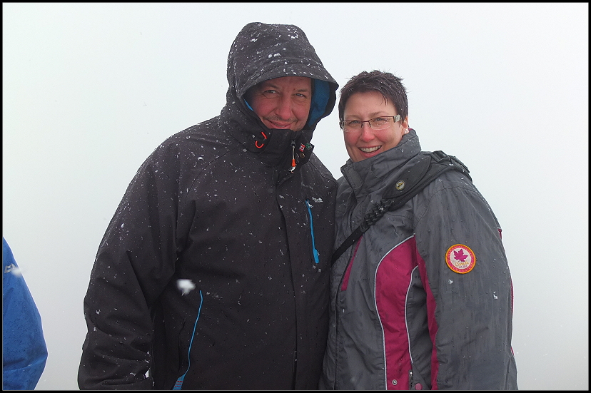 Schnee auf dem Snowdon